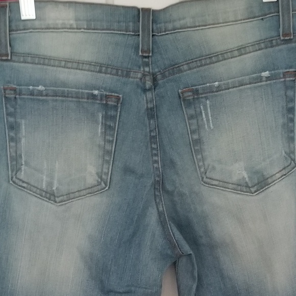 Super Distressed Ankle Jeans with Fringe Hem - Picture 4 of 5